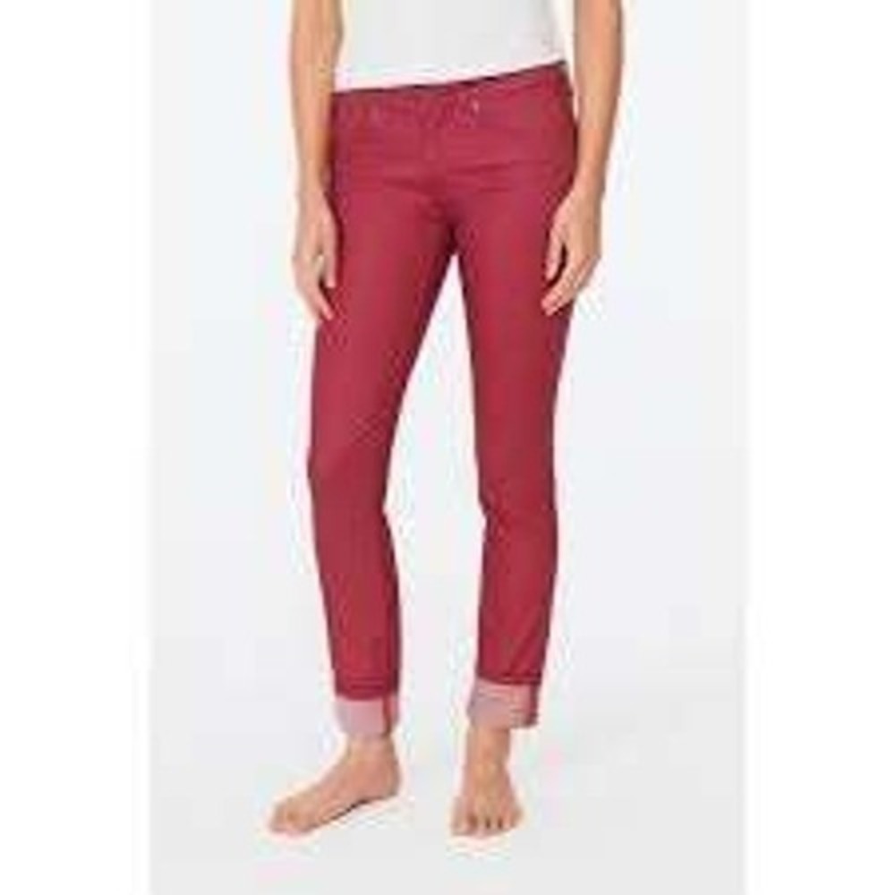 prAna Women's Kara Denim Pants Size 12/31 Organic Cotton Blend Red‎ Outdoor Slim